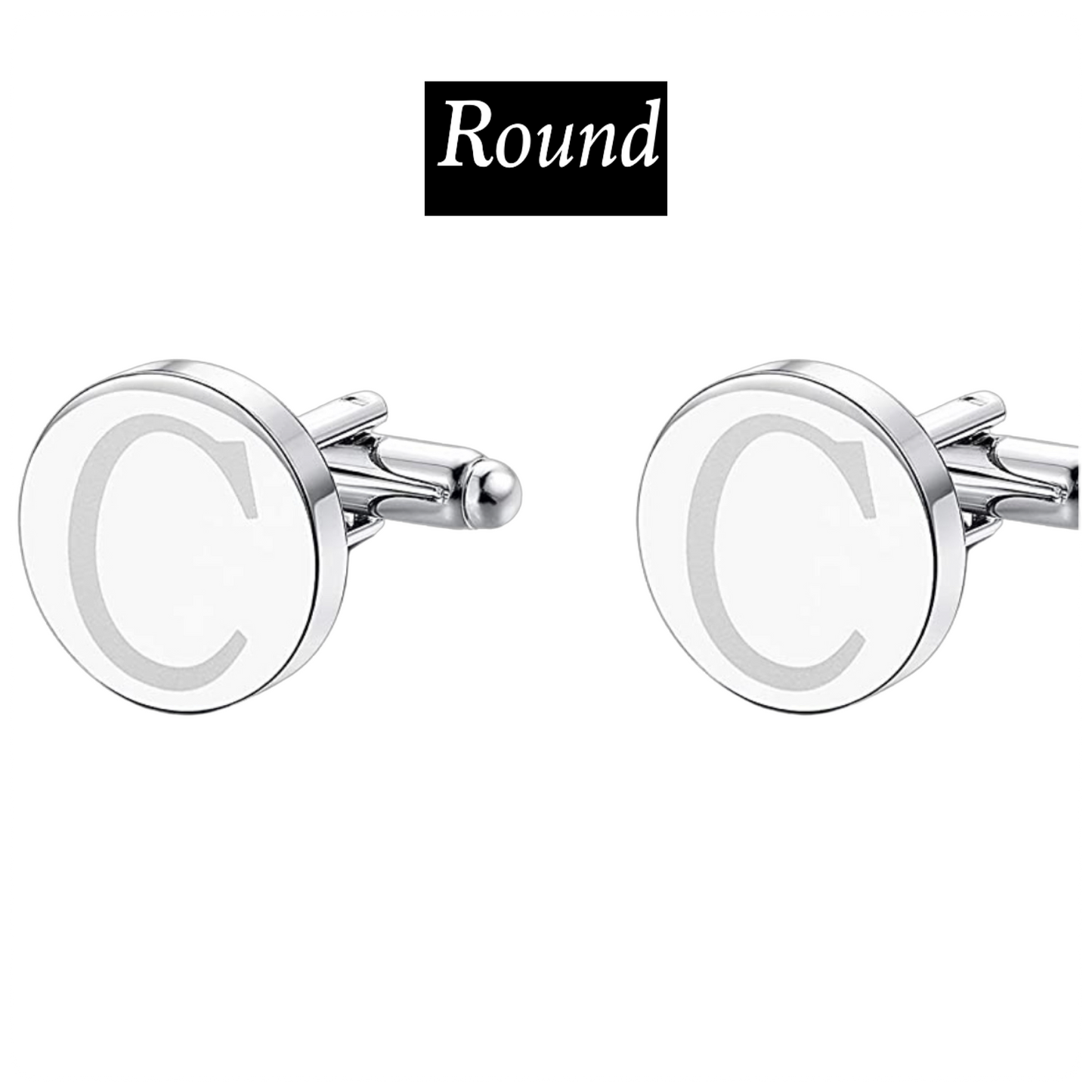 Brass Monogram Letter “C” Cufflinks