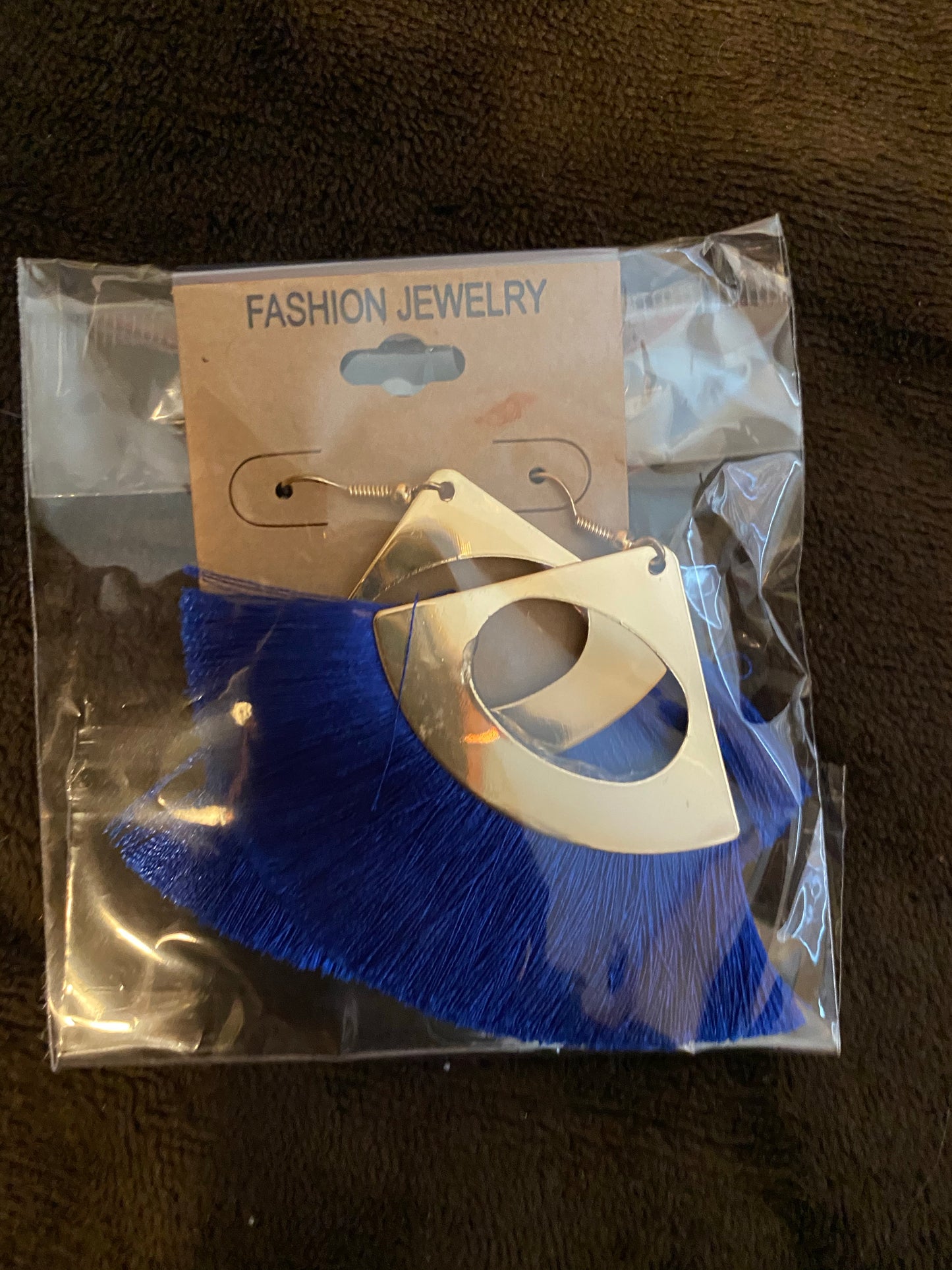 Fish Hook Pierced Tassel Fringe Earrings