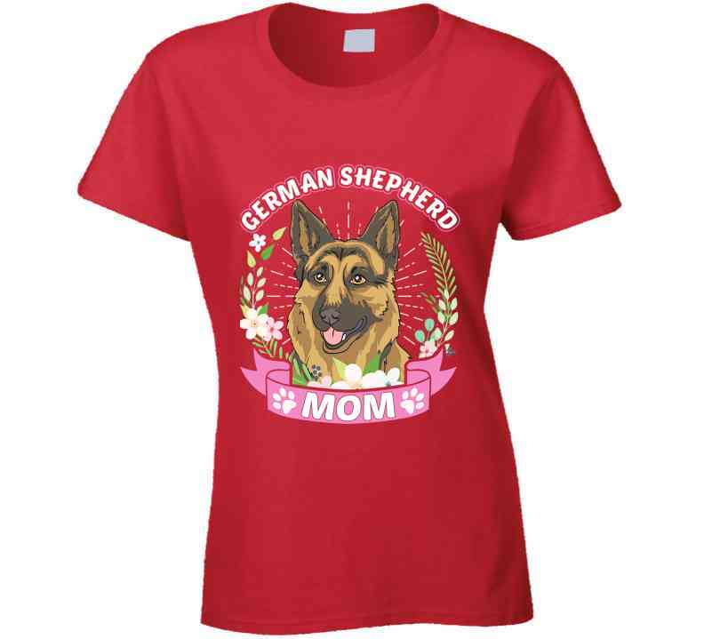 German Shepherd Mom Ladies T Shirt