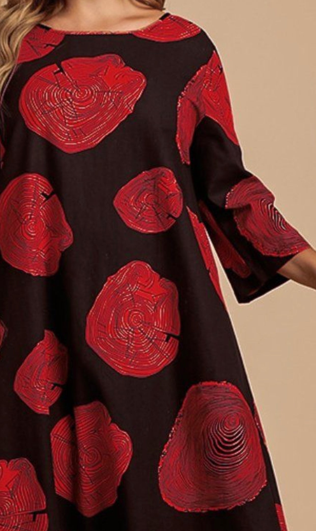 Flowery Printed Plus Size Fashion Long Length Loose Dress, Sizes XLarge - 4XLarge