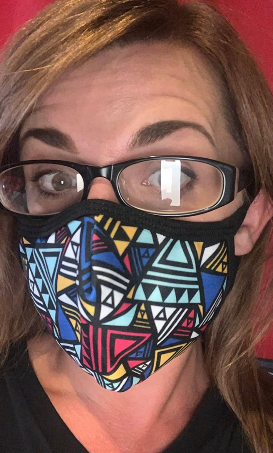 Geometry Triangle Patterned Face Mask