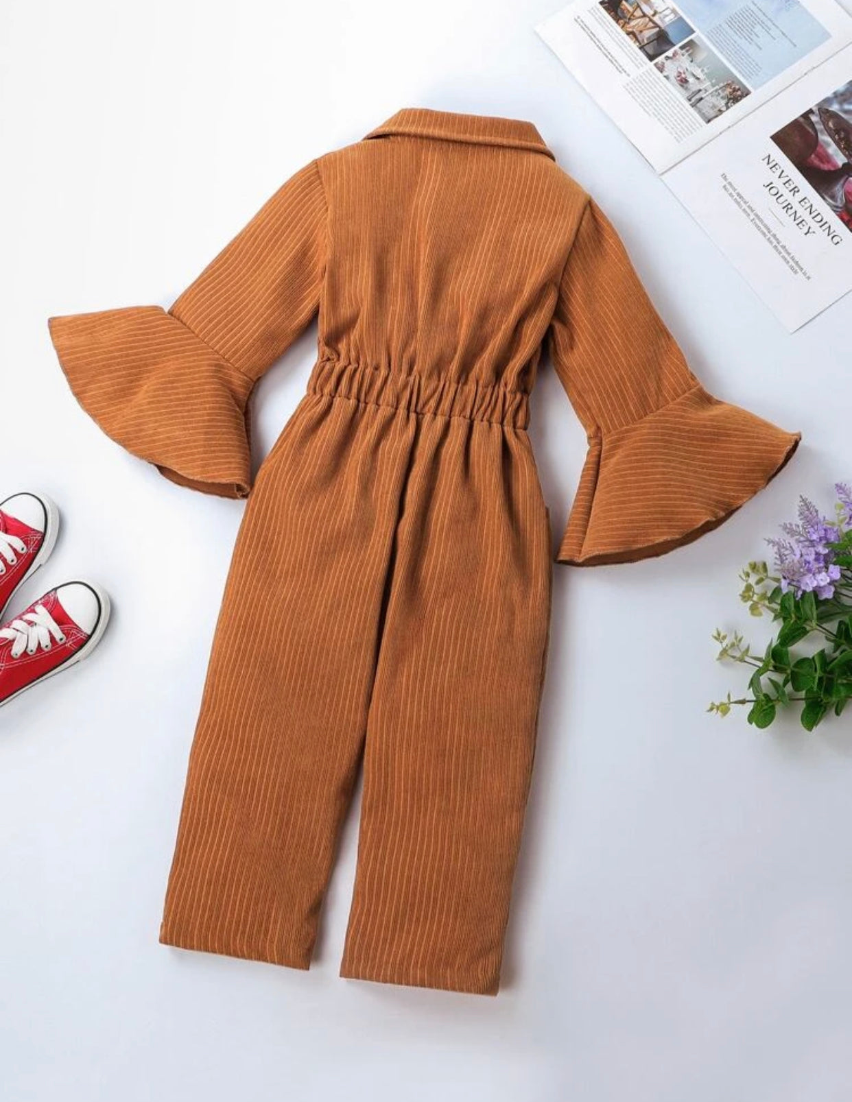 Little Girls Flounce Jumpsuit (Sizes 1 year - 8 year)