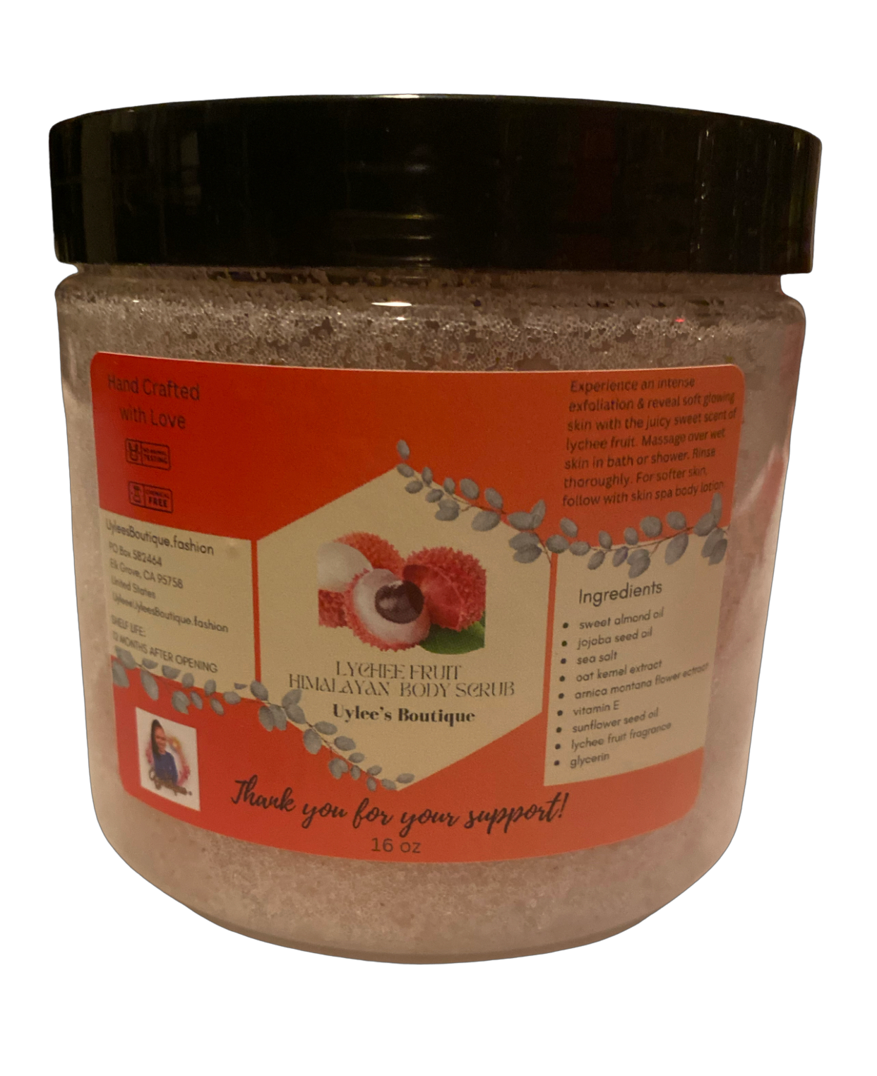 Lychee Fruit Himalayan Body Scrub, 16 oz