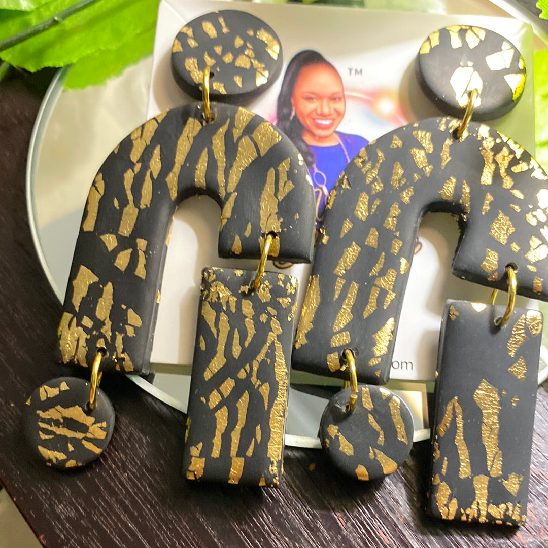 All that Glitters - Hand Made Statement Shaped Earrings