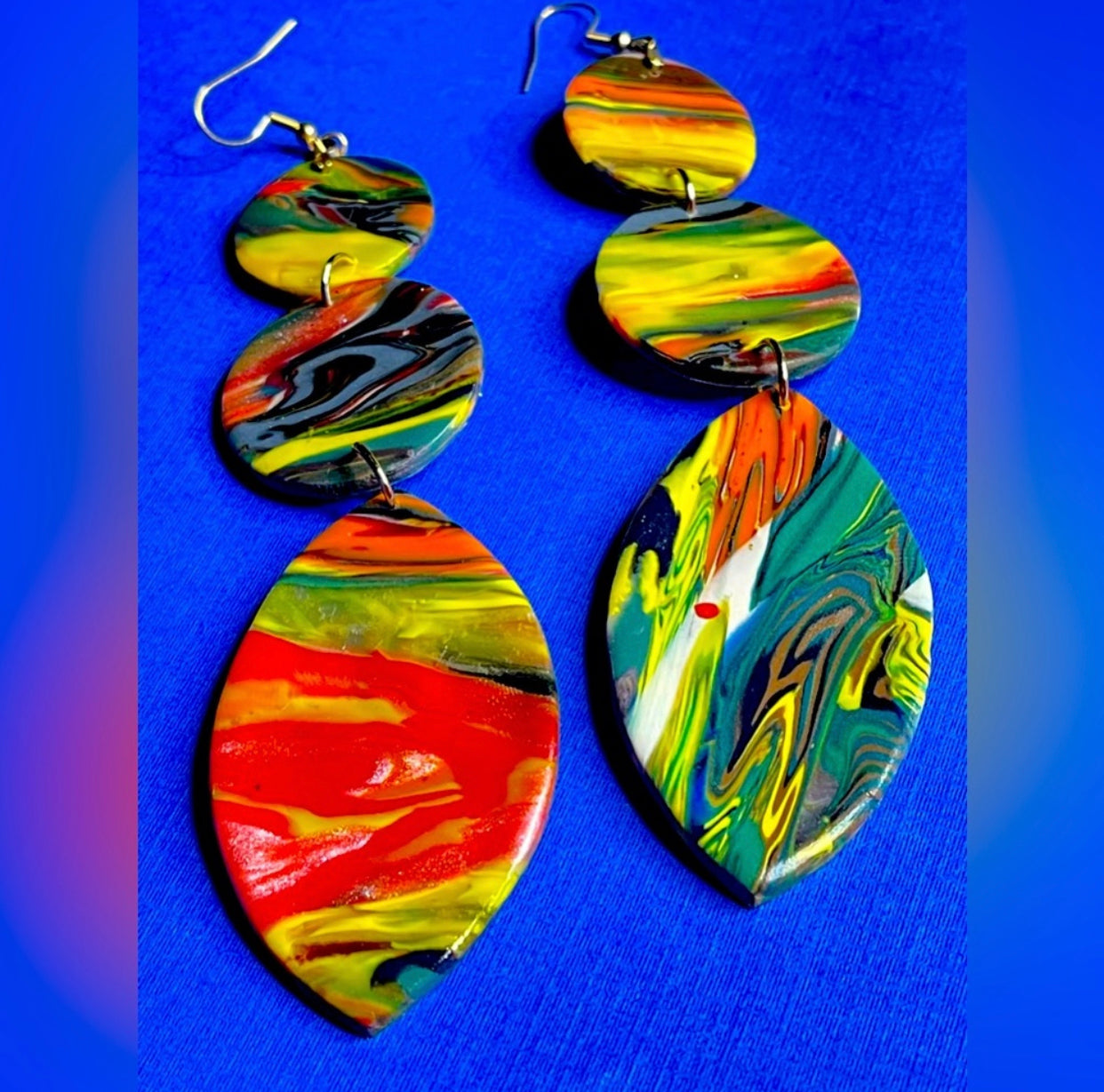 GLOW IN THE DARK Handmade Dangle Garden Greenery Earrings