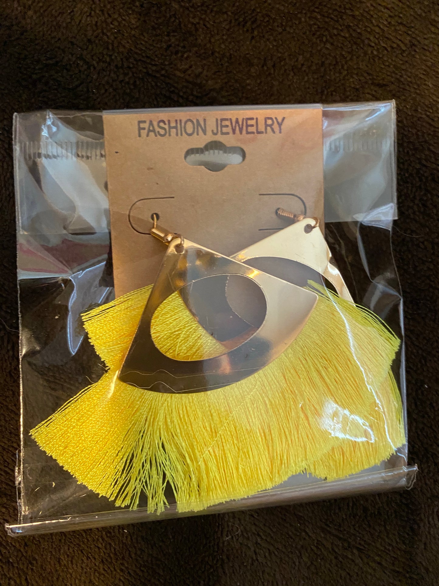 Fish Hook Pierced Tassel Fringe Earrings
