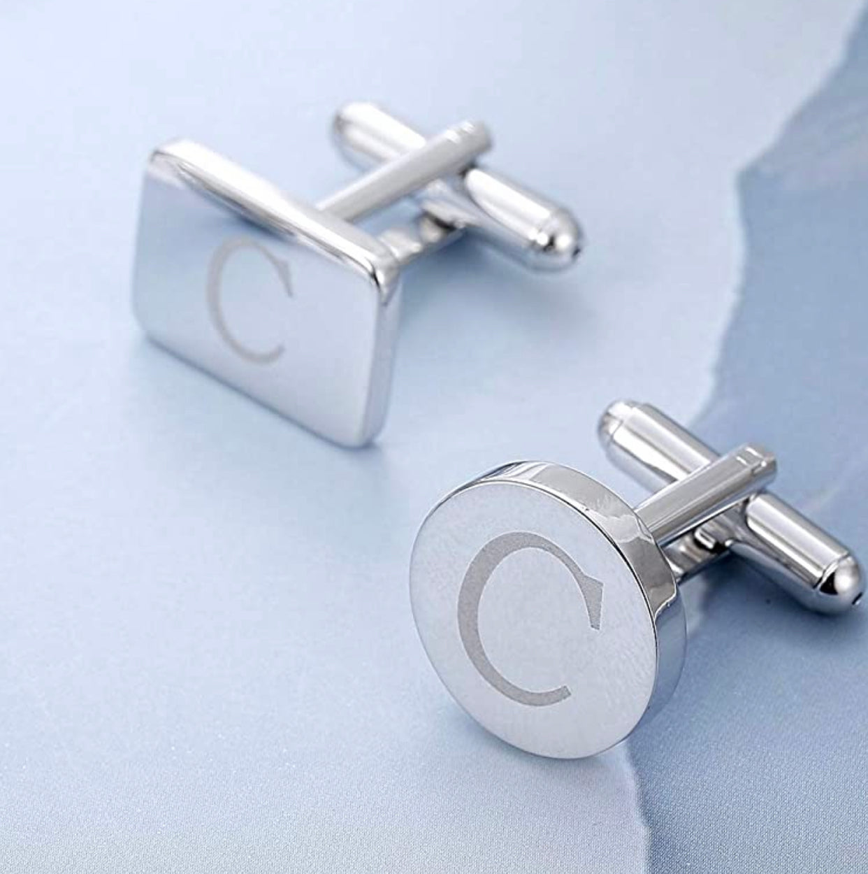 Brass Monogram Letter “C” Cufflinks