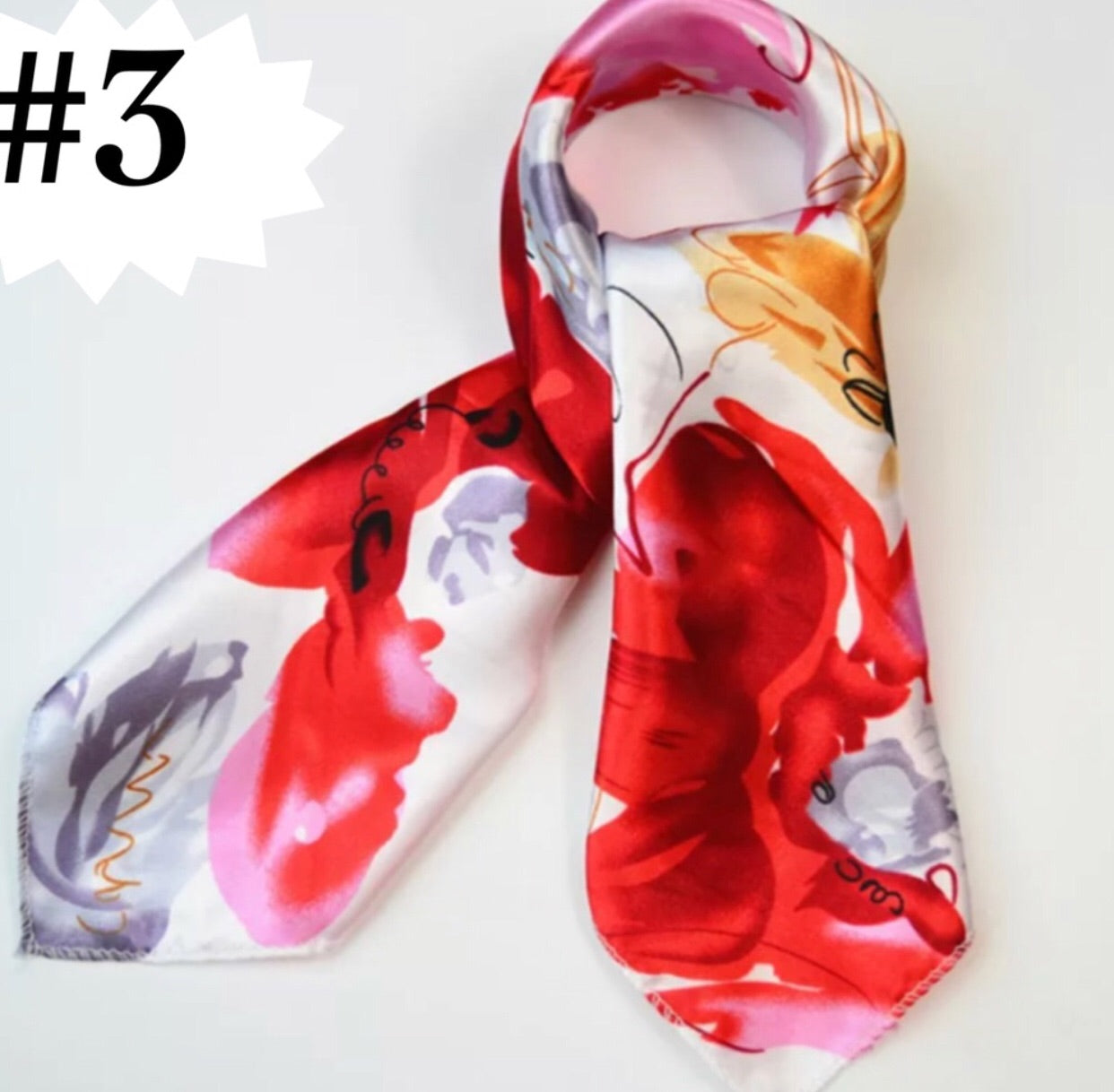 Silk Look Satin Scarf, 20 x 20