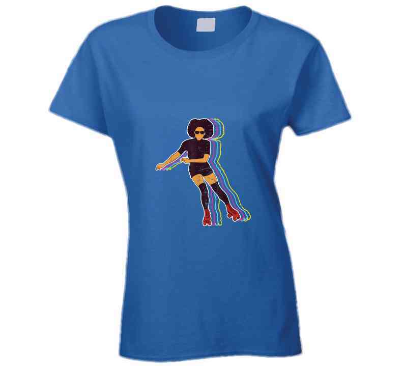 Vintage Roller Skating Ladies T Shirt and Hoodie