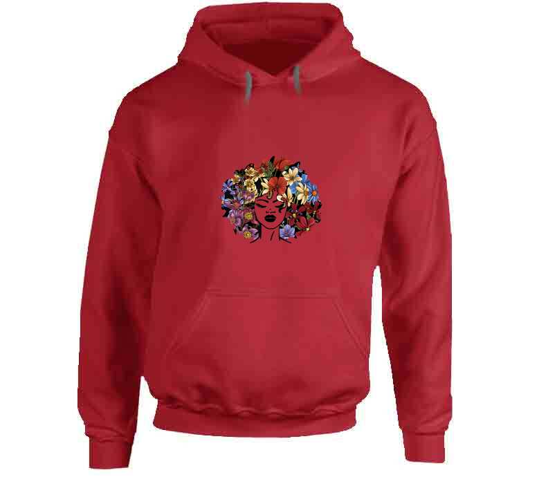 Floral Afro Ladies T Shirt