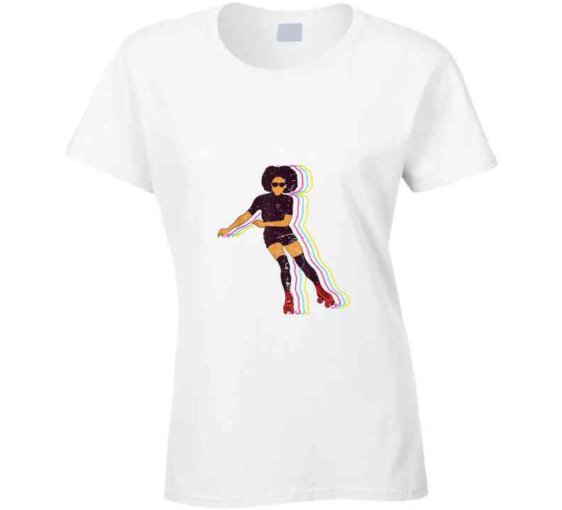 Vintage Roller Skating Ladies T Shirt and Hoodie
