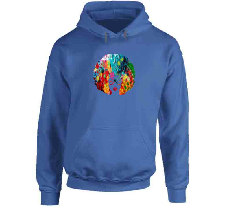 Floral Afro Ladies T Shirt and Hoodie