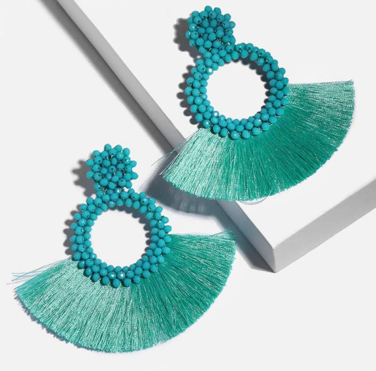Bohemian Fashion Woven Rice Bead Earrings