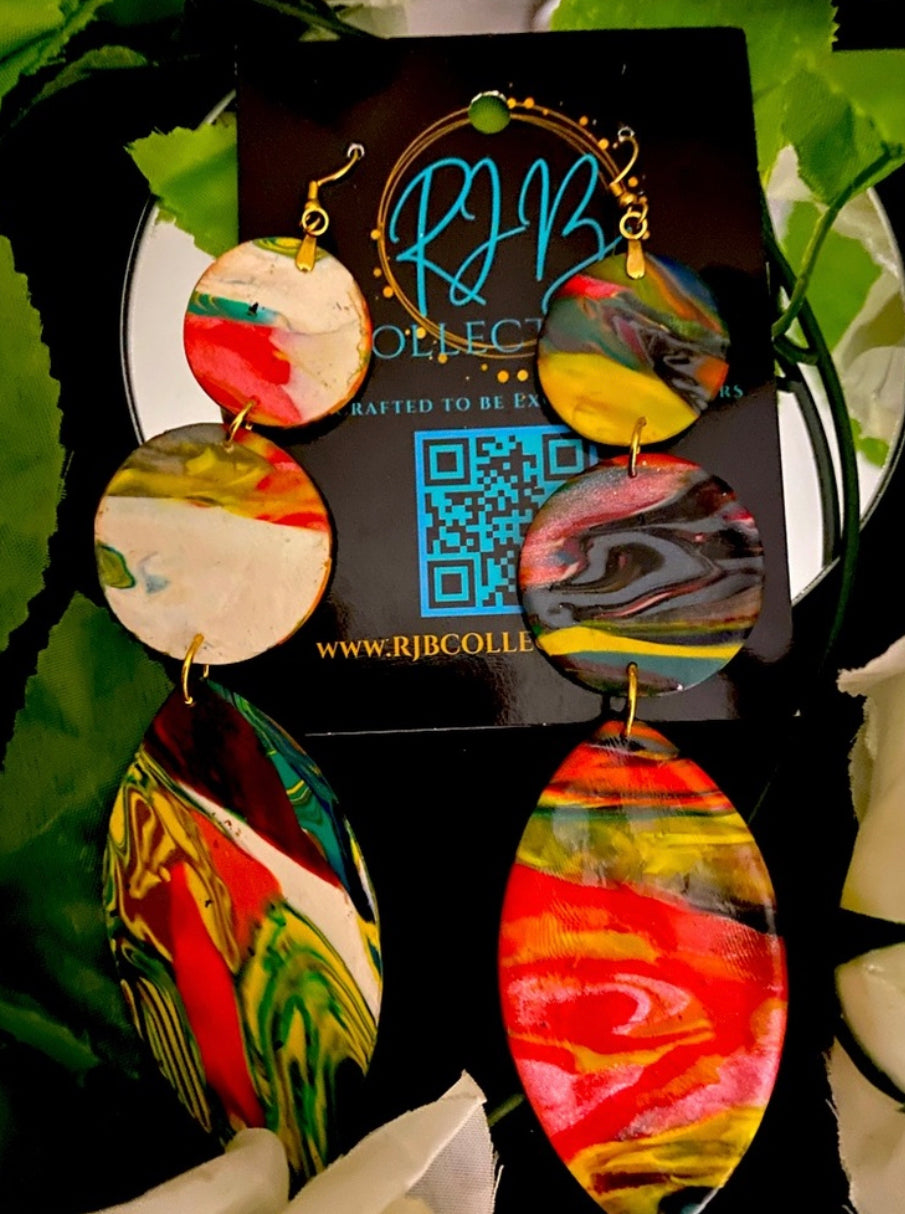 GLOW IN THE DARK Handmade Dangle Garden Greenery Earrings