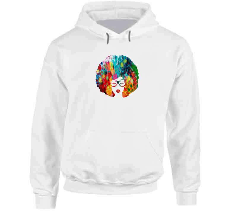 Floral Afro Ladies T Shirt and Hoodie