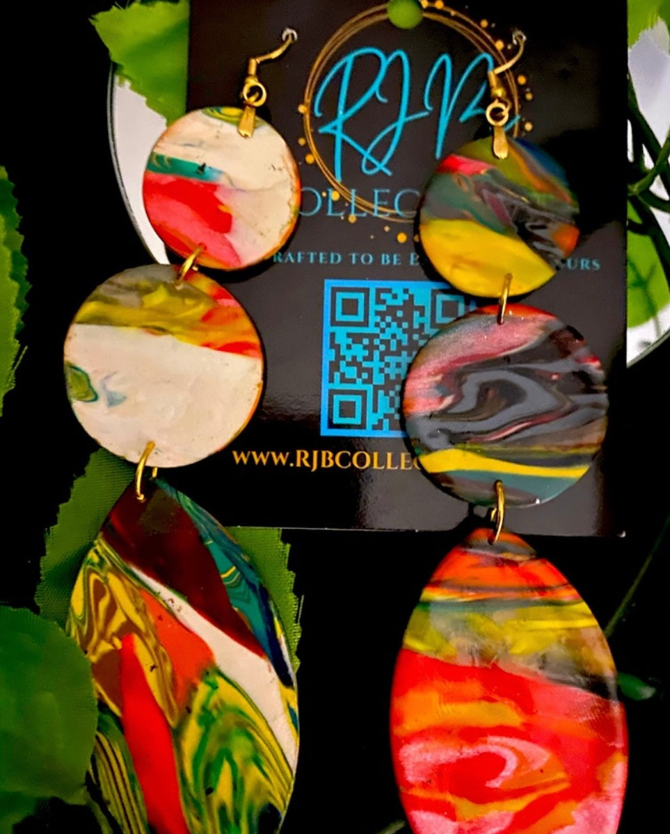 GLOW IN THE DARK Handmade Dangle Garden Greenery Earrings