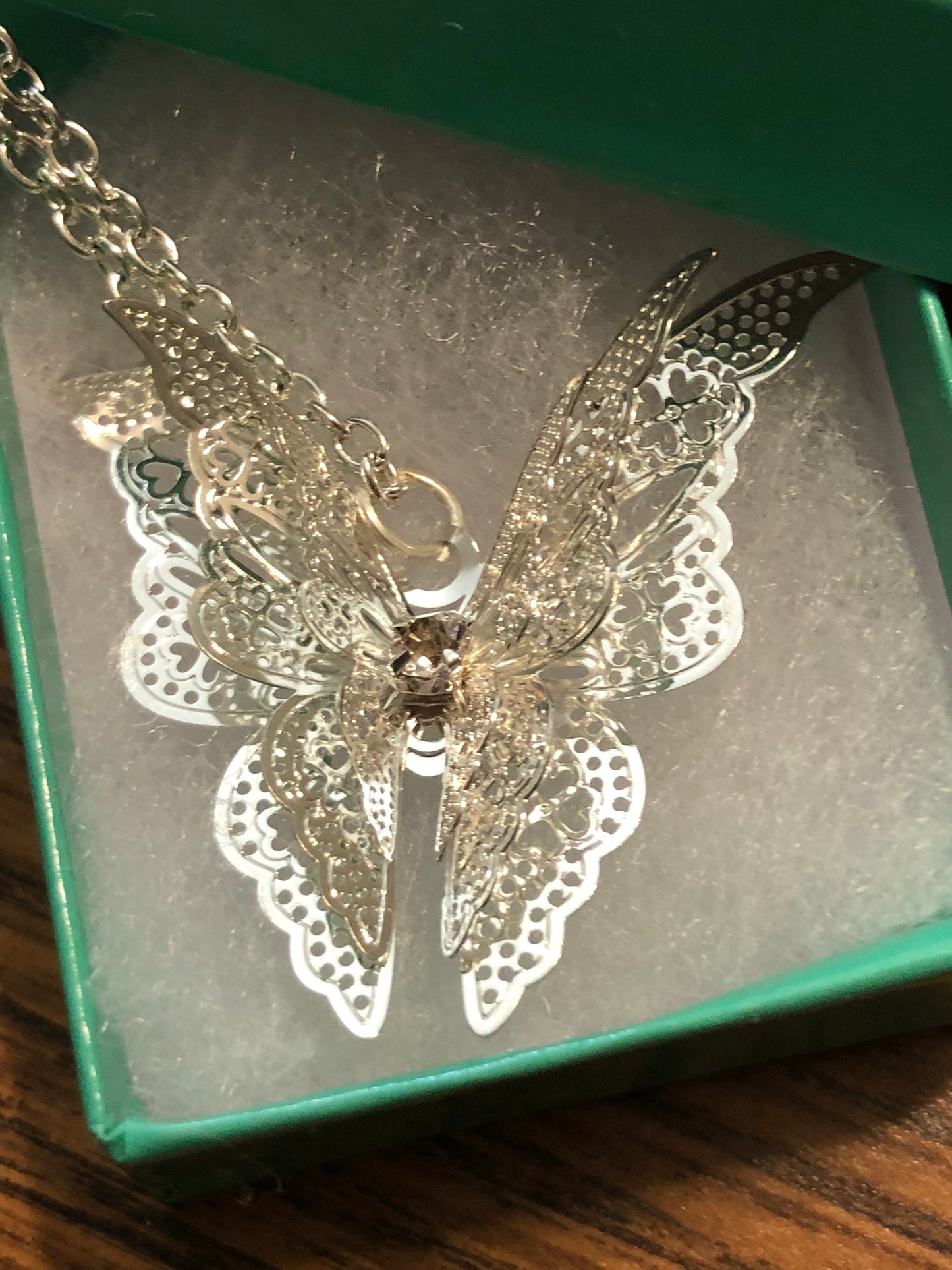 Silver Butterfly Pendant and Chain