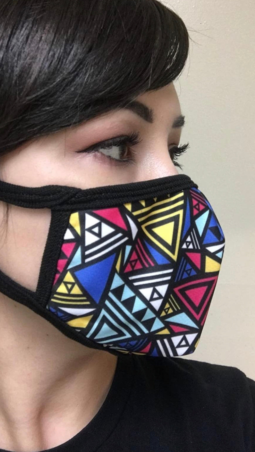 Geometry Triangle Patterned Face Mask