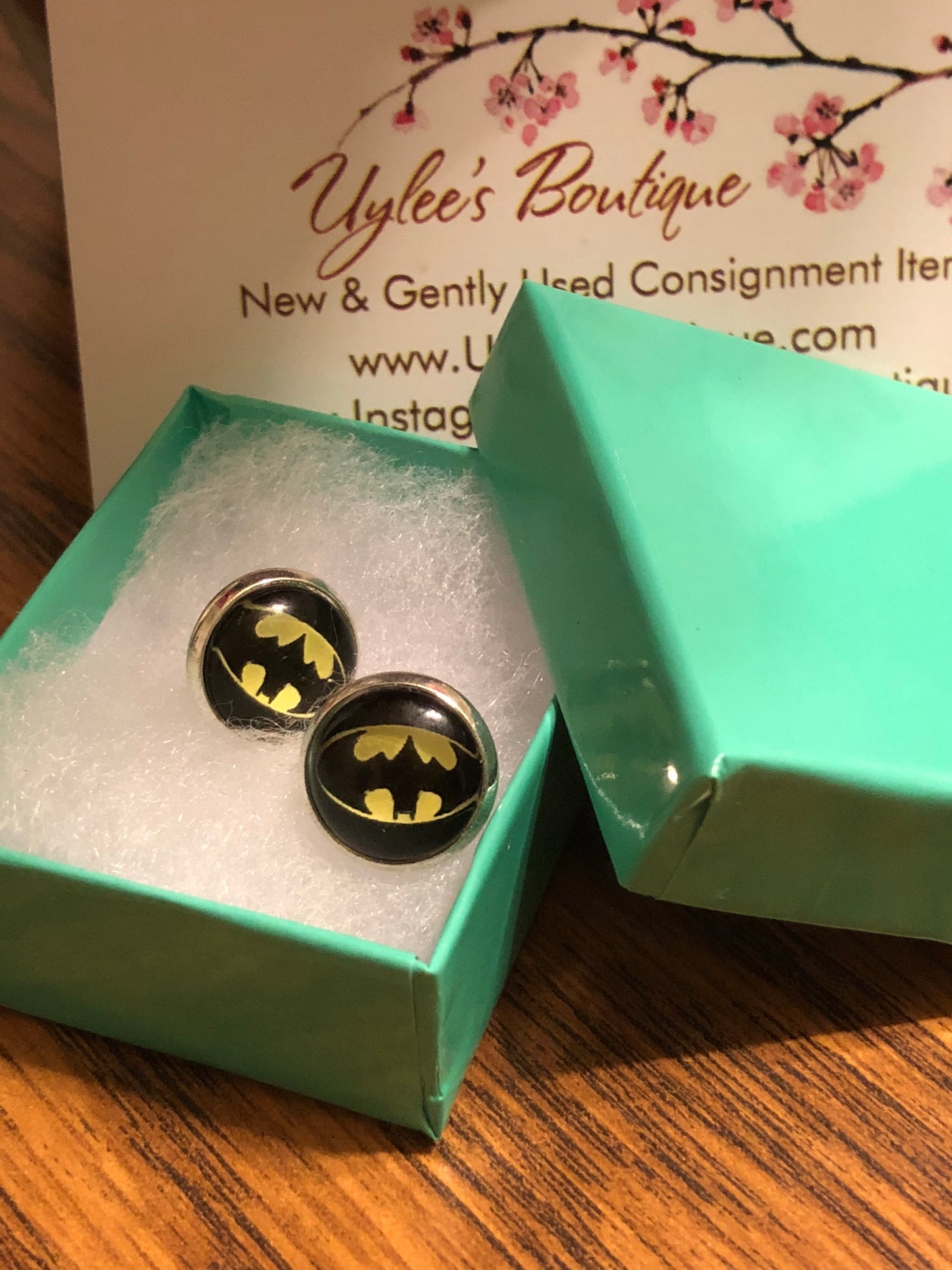 BatGirl Glass Dome Earrings