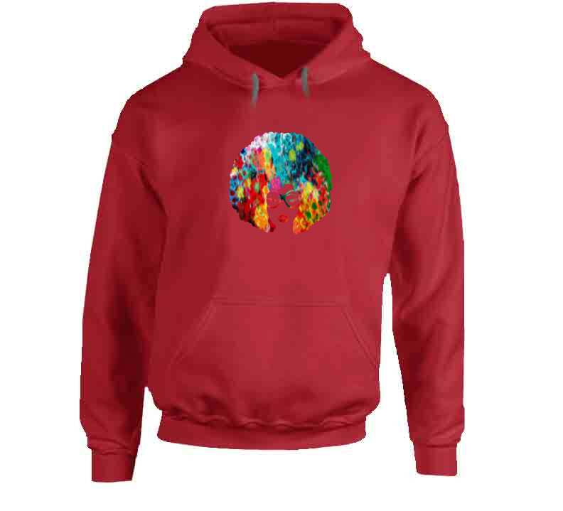 Floral Afro Ladies T Shirt and Hoodie