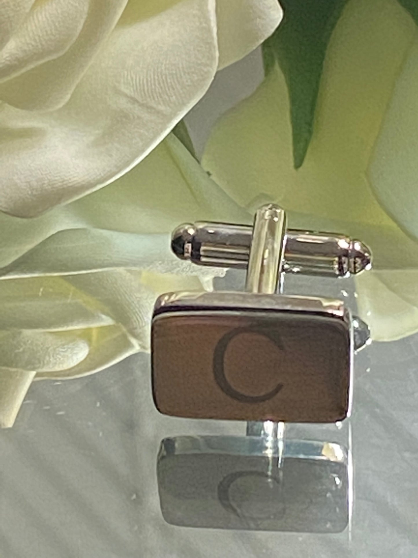 Brass Monogram Letter “C” Cufflinks
