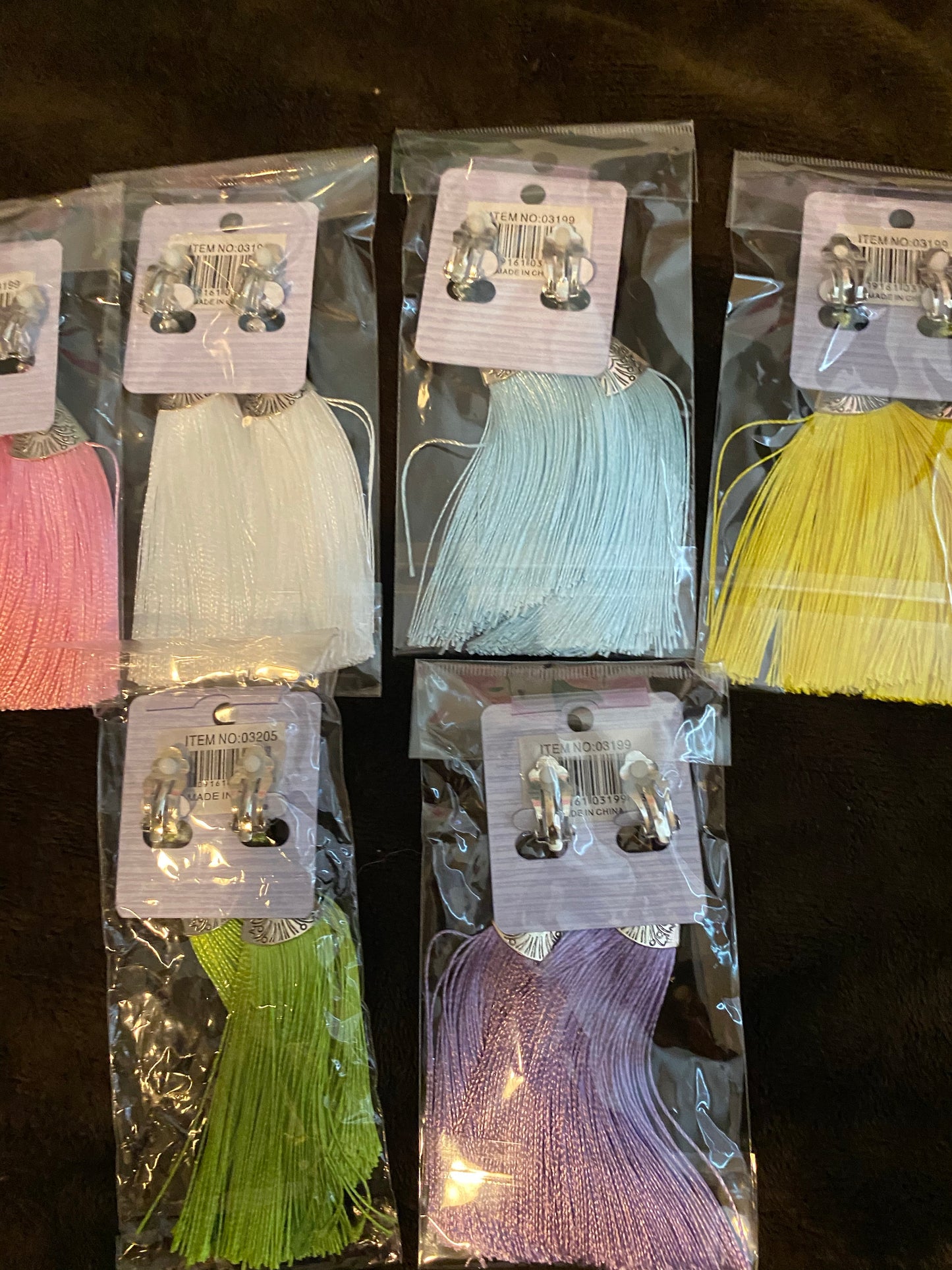 Clip-On Tassel Fringe Earrings