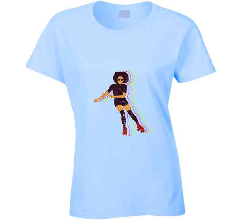 Vintage Roller Skating Ladies T Shirt and Hoodie