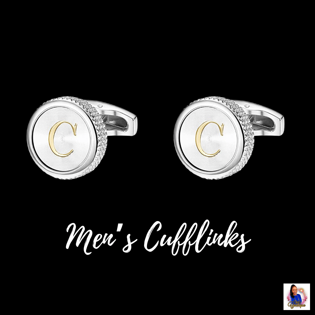 Brass Monogram Letter “C” Cufflinks