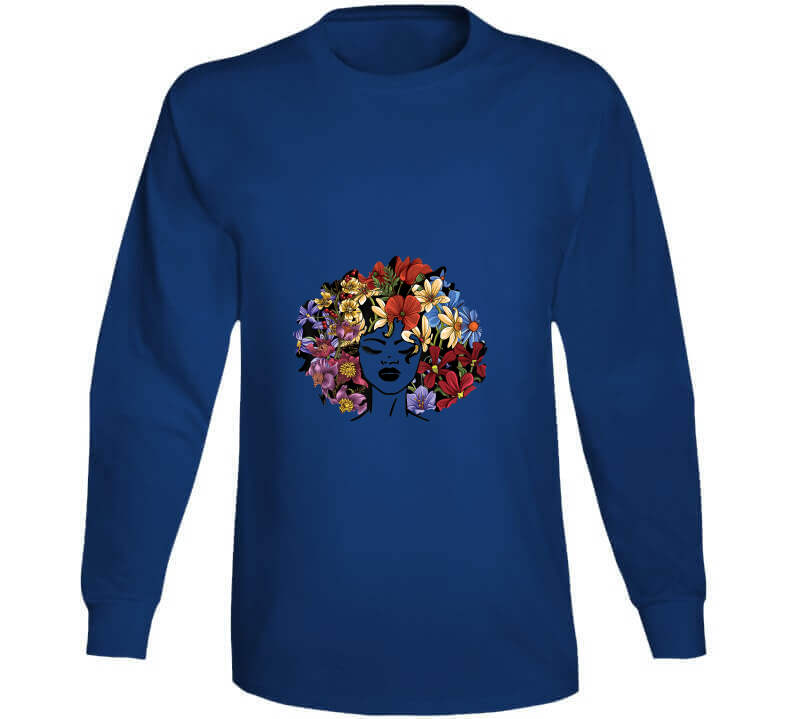 Floral Afro Ladies T Shirt
