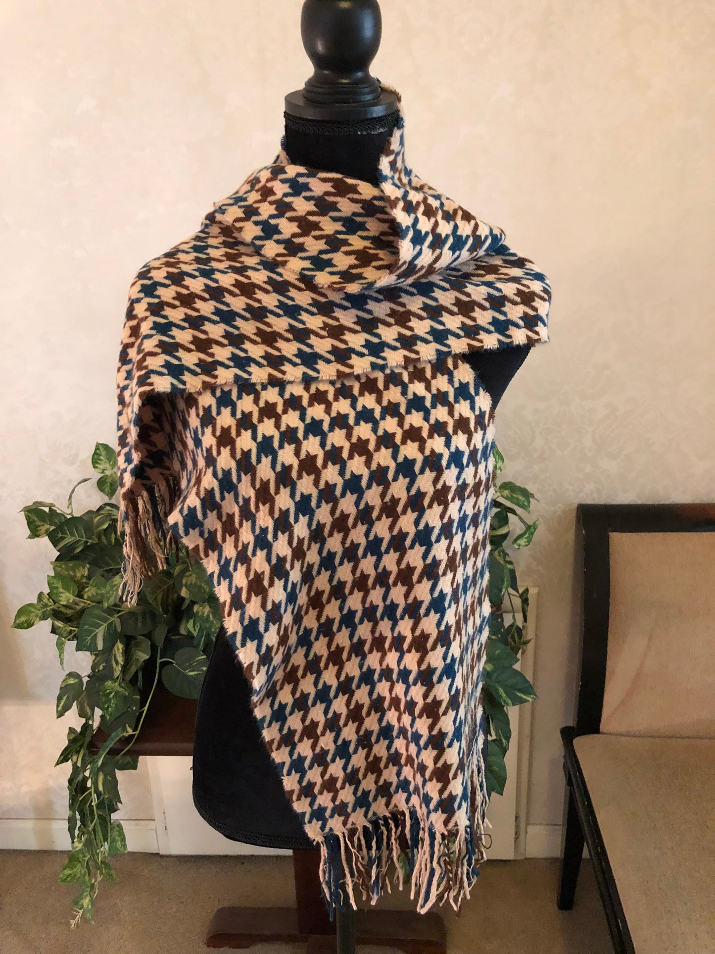 Cashmere Neck Scarves/Shawls & Coordinated Hat, 3 Choices