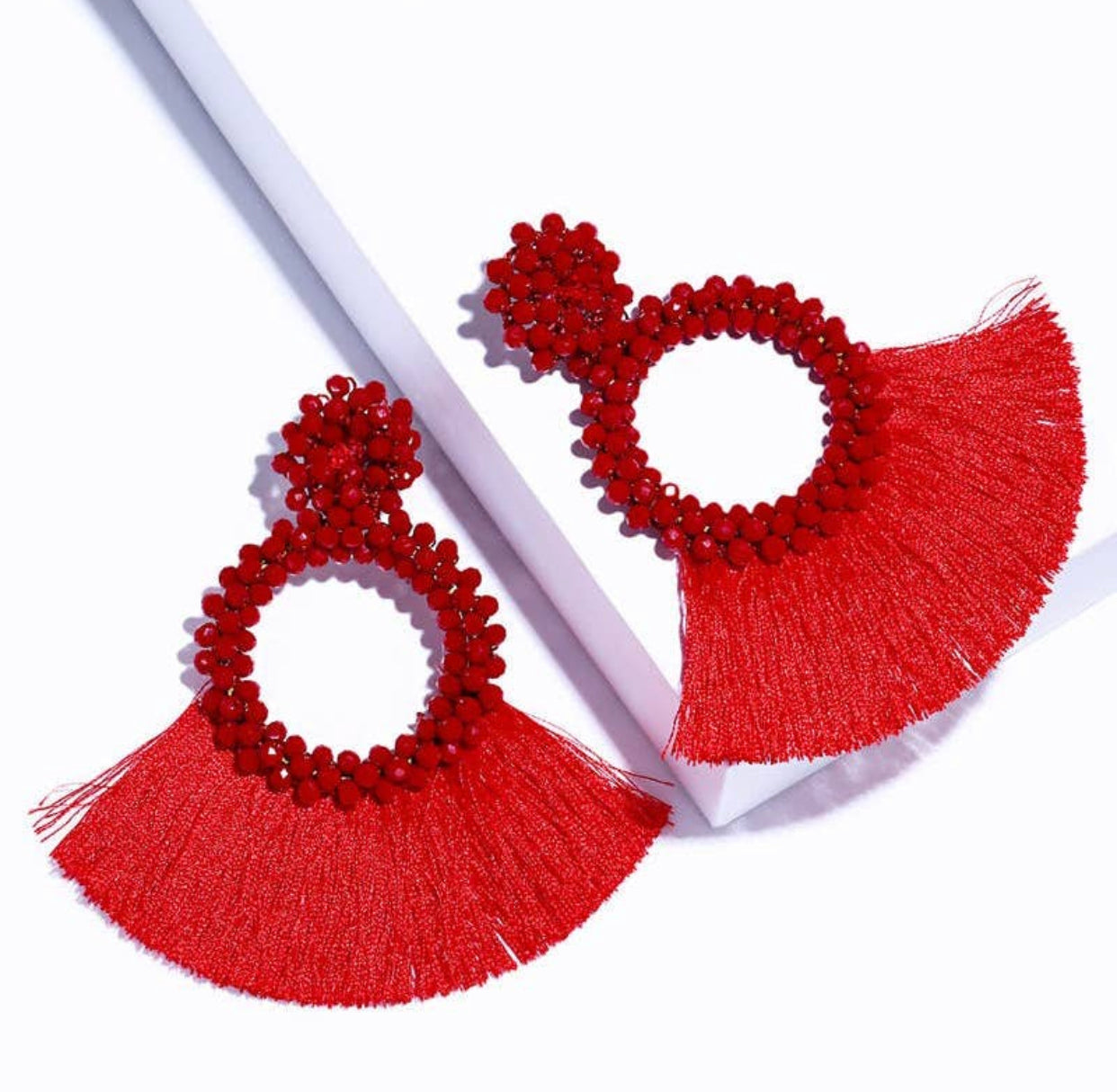 Bohemian Fashion Woven Rice Bead Earrings