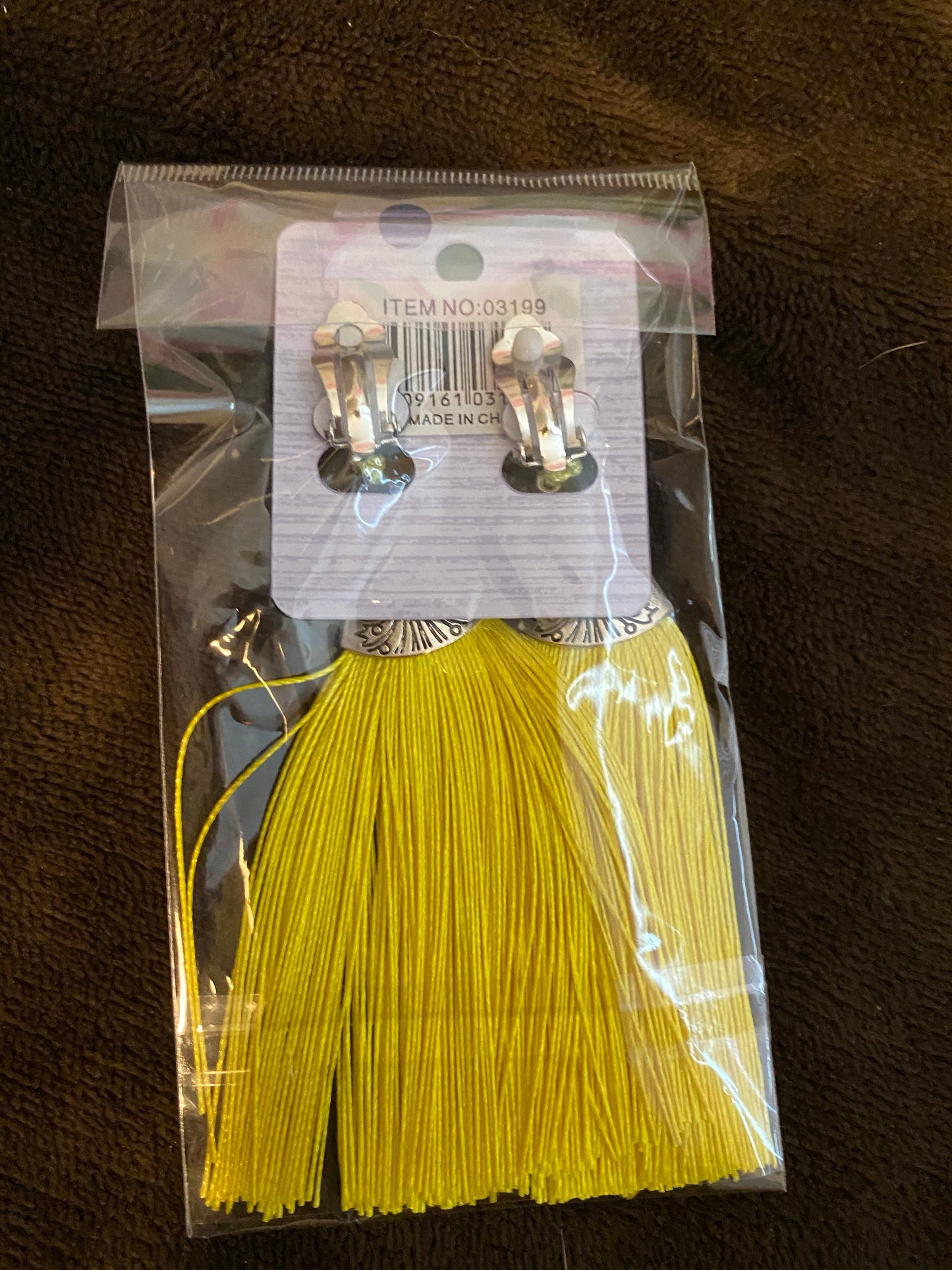 Clip-On Tassel Fringe Earrings