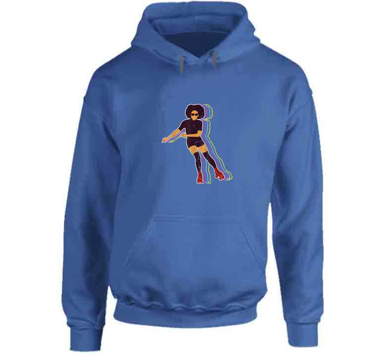 Vintage Roller Skating Ladies T Shirt and Hoodie