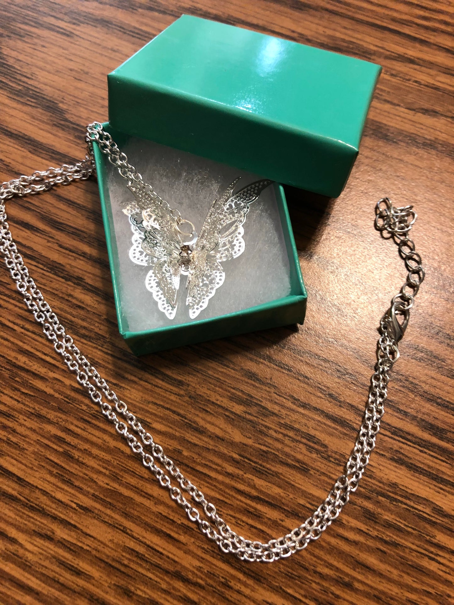 Silver Butterfly Pendant and Chain