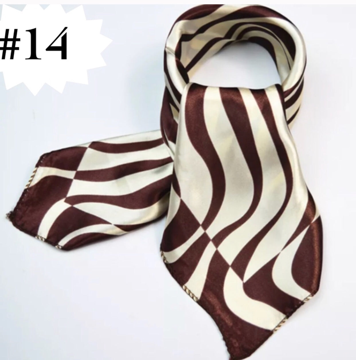 Silk Look Satin Scarf - Various Colors, 20” x 20”