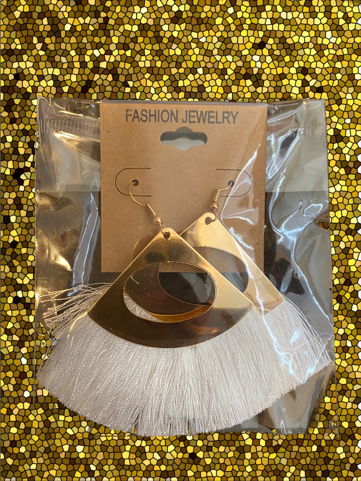 Fish Hook Pierced Tassel Fringe Earrings