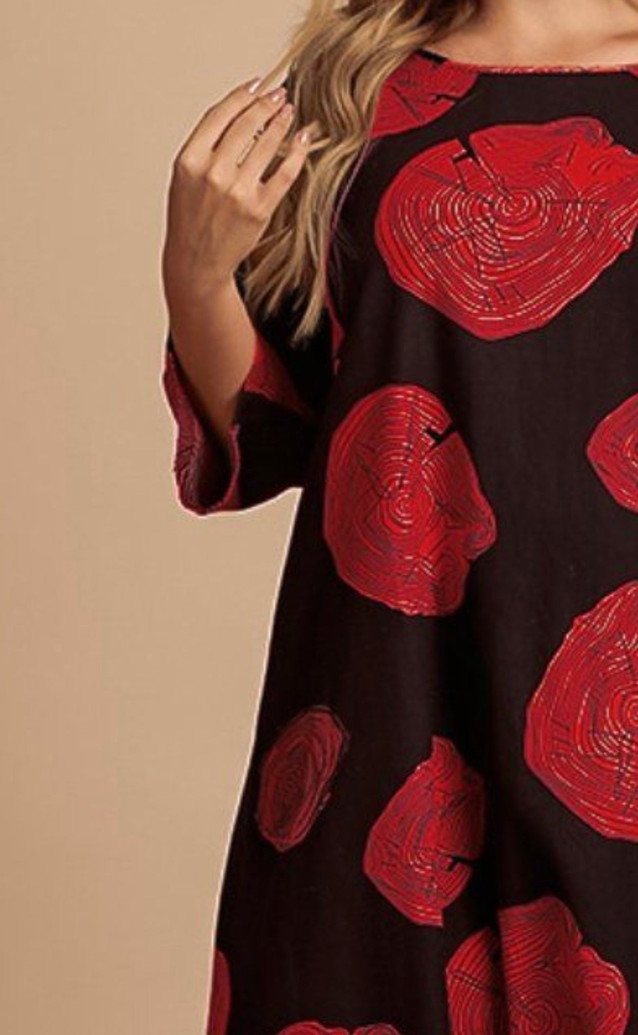 Flowery Printed Plus Size Fashion Long Length Loose Dress, Sizes XLarge - 4XLarge