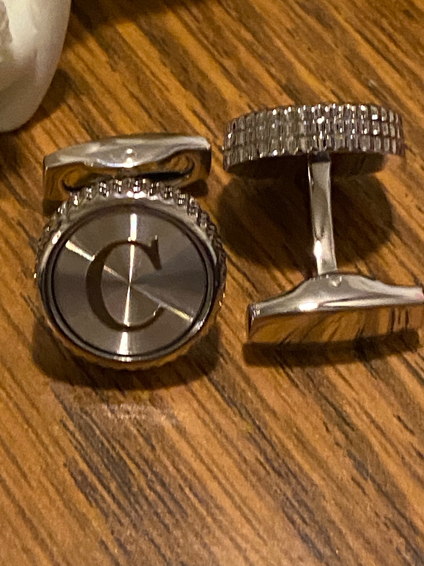 Brass Monogram Letter “C” Cufflinks