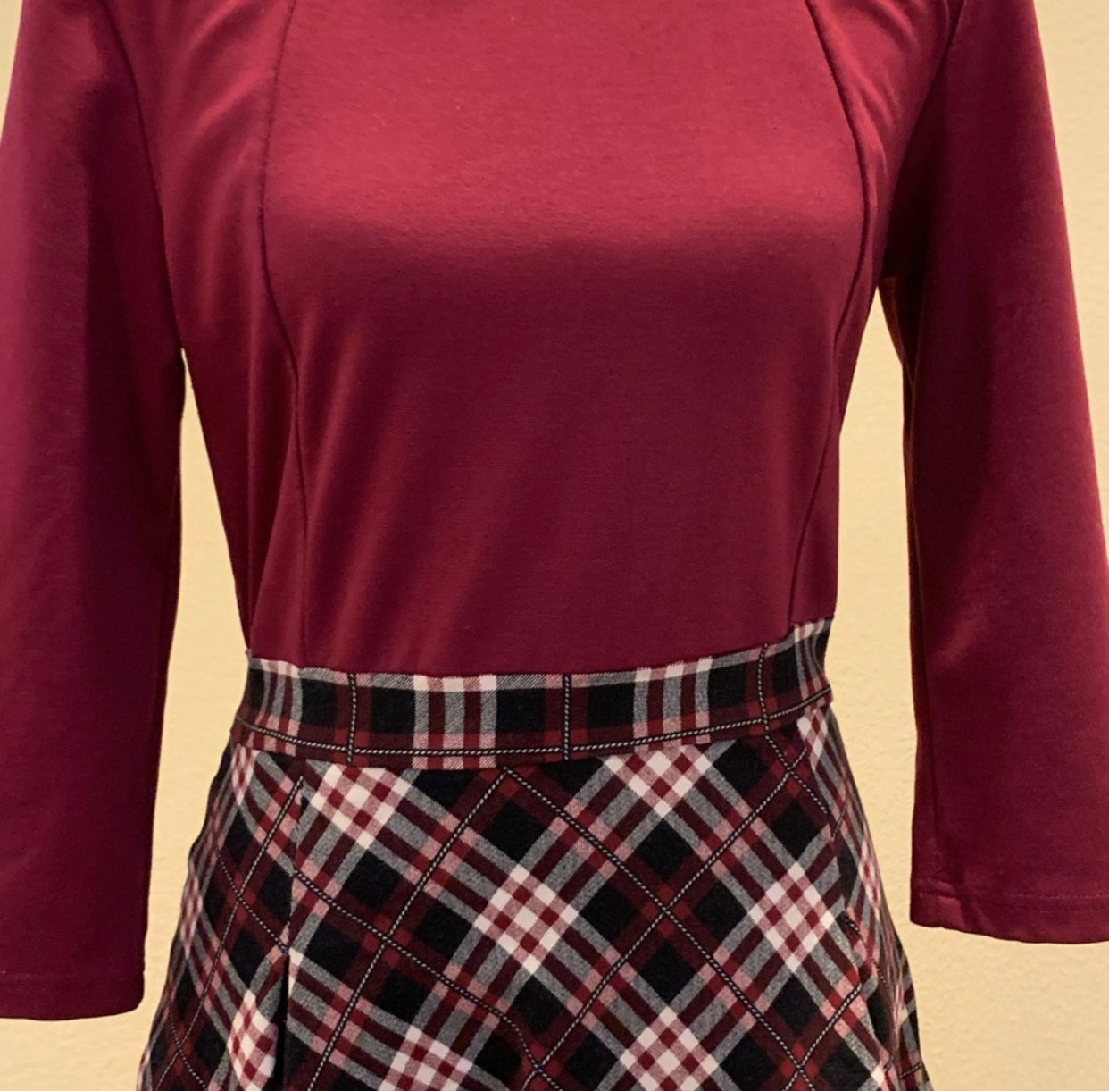 Miusol Retro Inspired Plaid Dress, Size Medium (US Size 8) - Gently Used