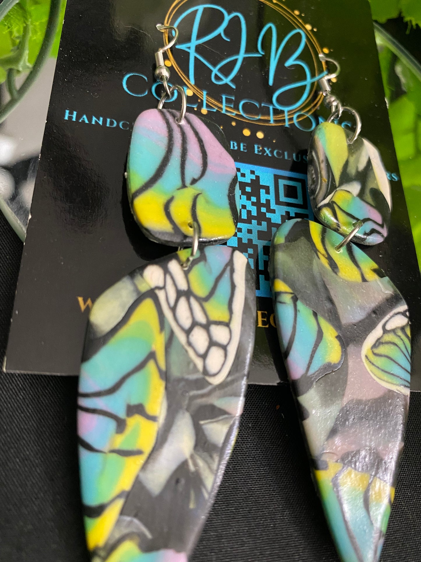 Hand Made Multi-Colored Butterfly Dangled Earrings