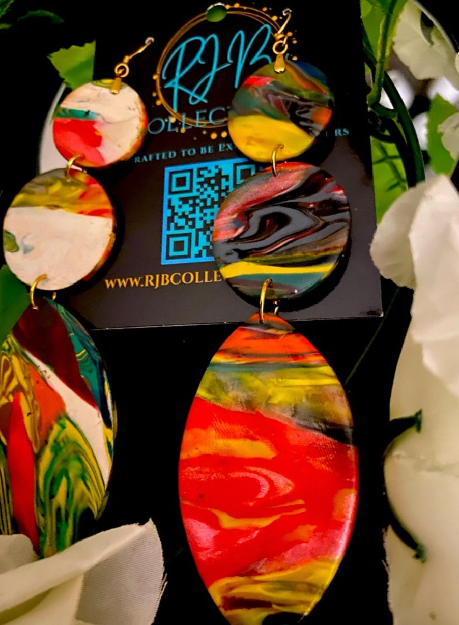 GLOW IN THE DARK Handmade Dangle Garden Greenery Earrings