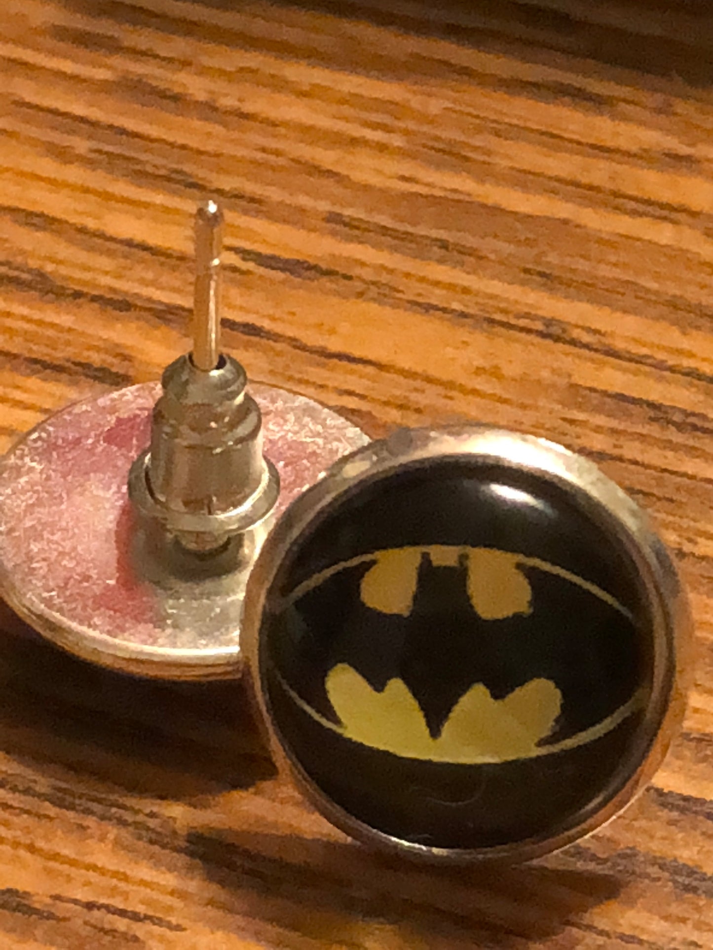 BatGirl Glass Dome Earrings