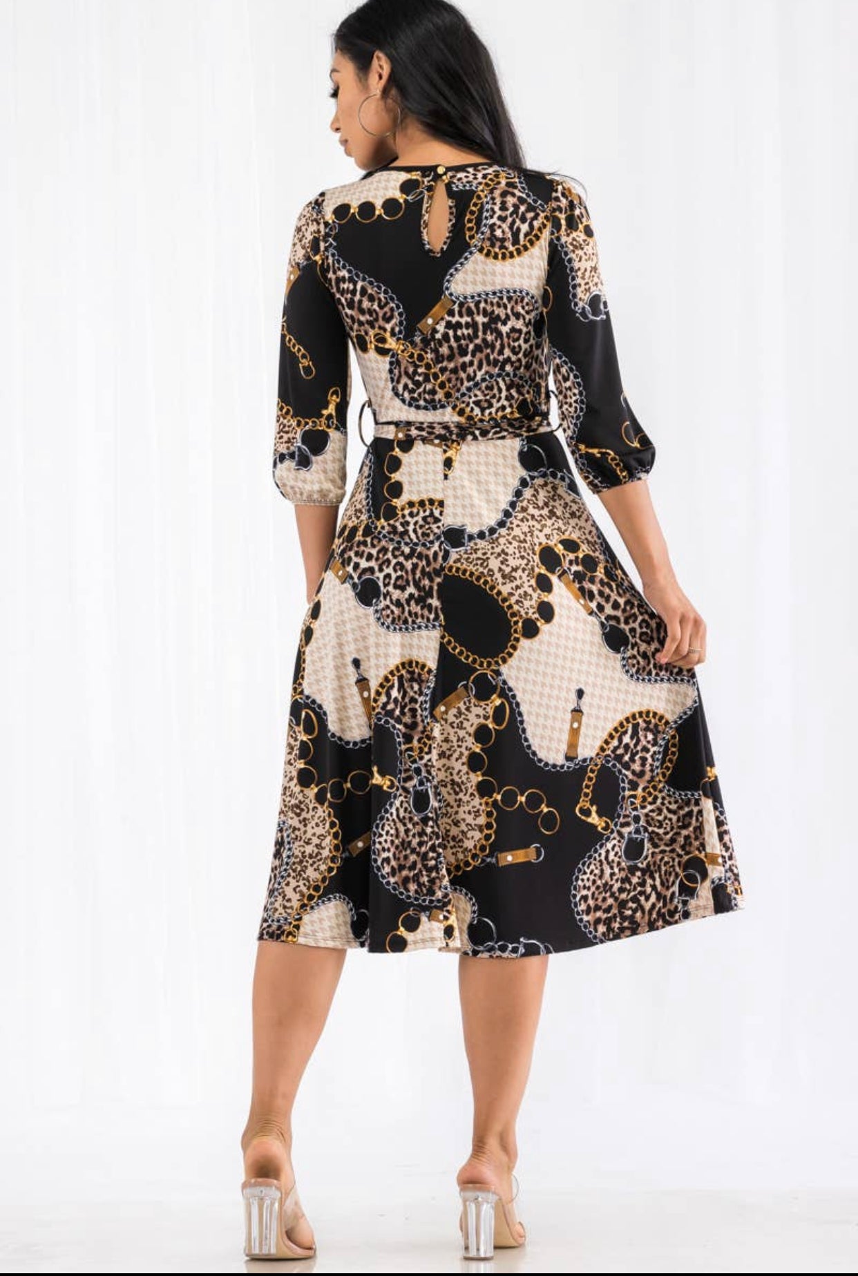Loose Fit Printed Cocktail Dress, Sizes Small - 3XLarge
