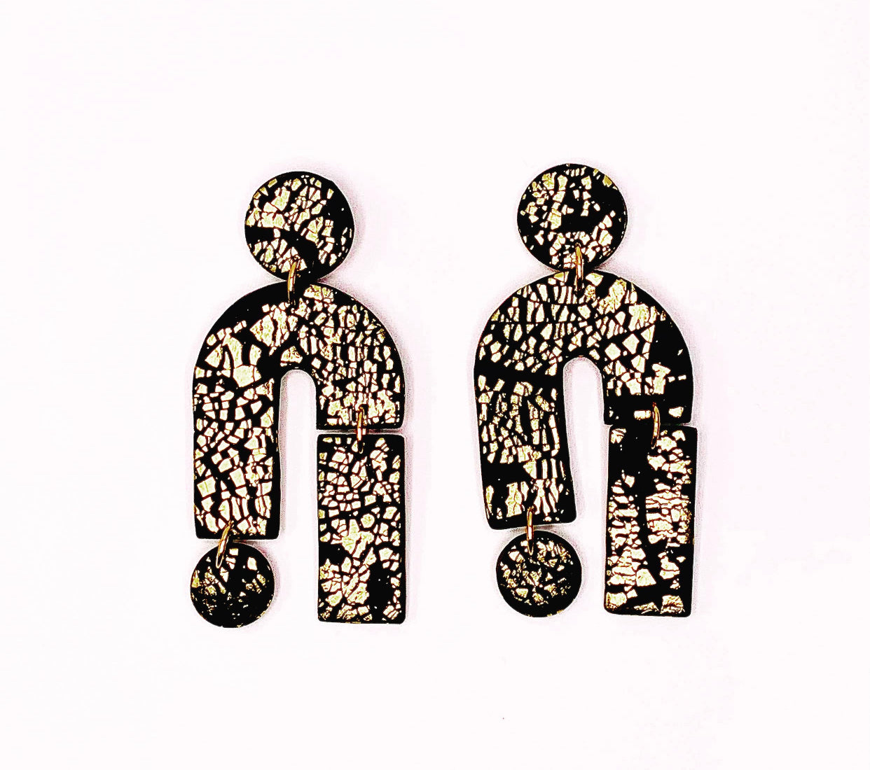 All that Glitters - Hand Made Statement Shaped Earrings