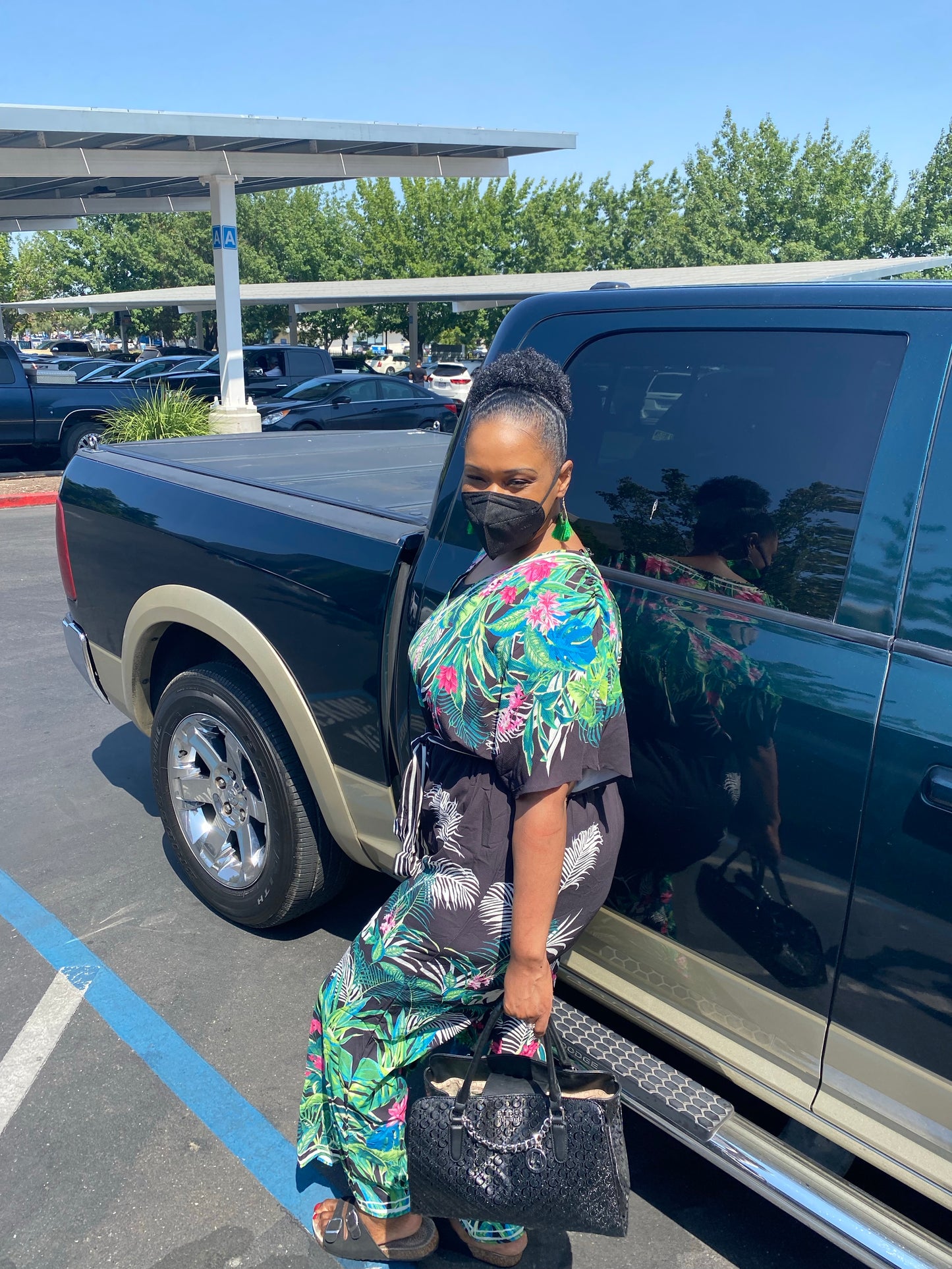Floral Print Woven Jumpsuit, Sizes XLarge - 2XLarge