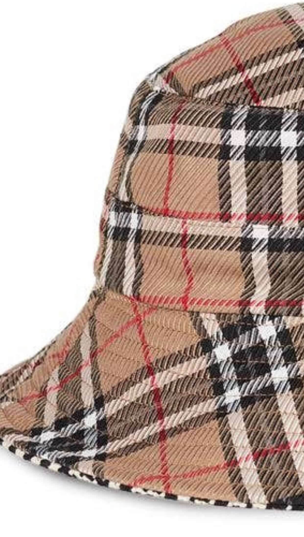 Reversible Bucket Hat - Brown Plaid & Classic Houndstooth