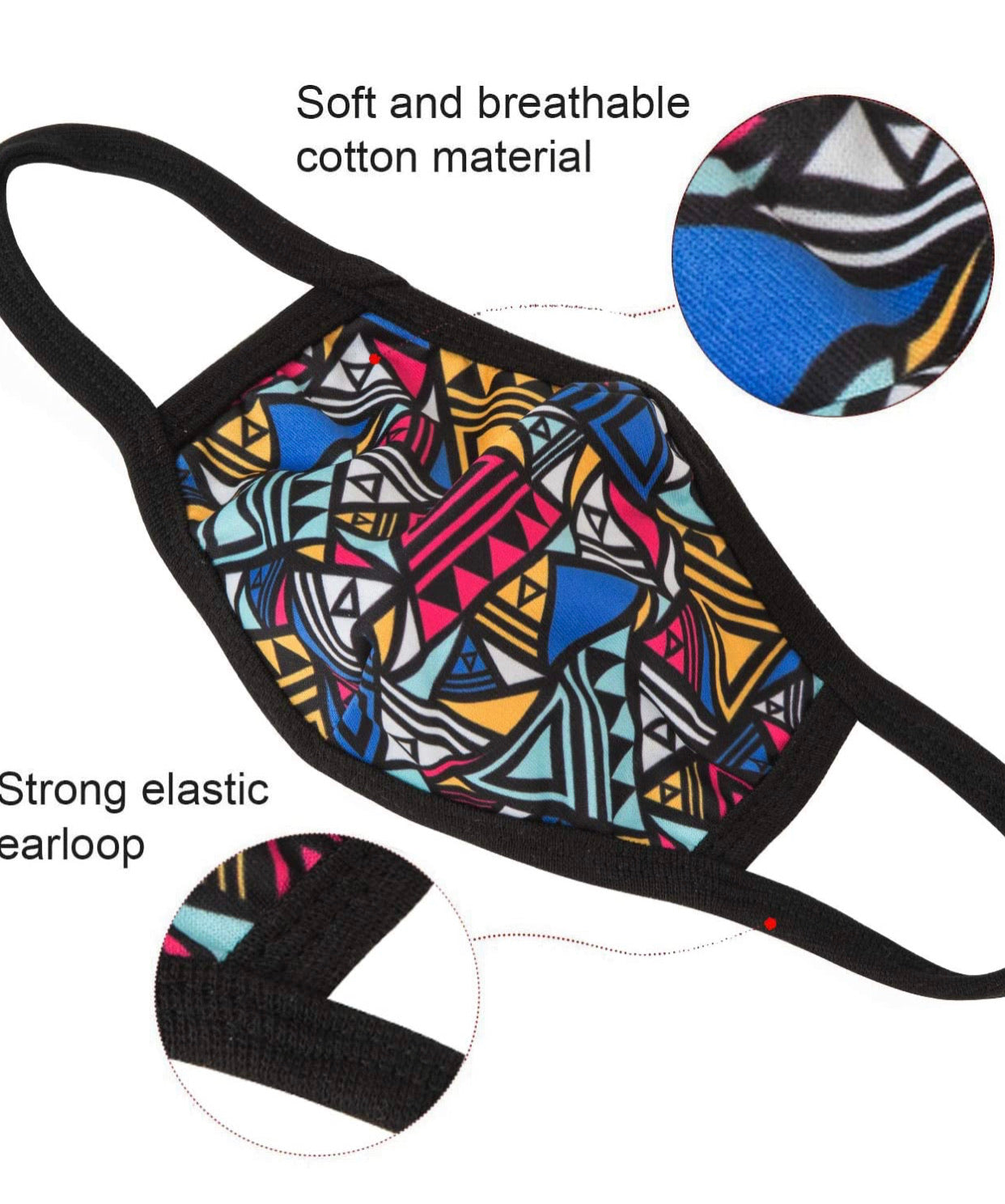 Geometry Triangle Patterned Face Mask