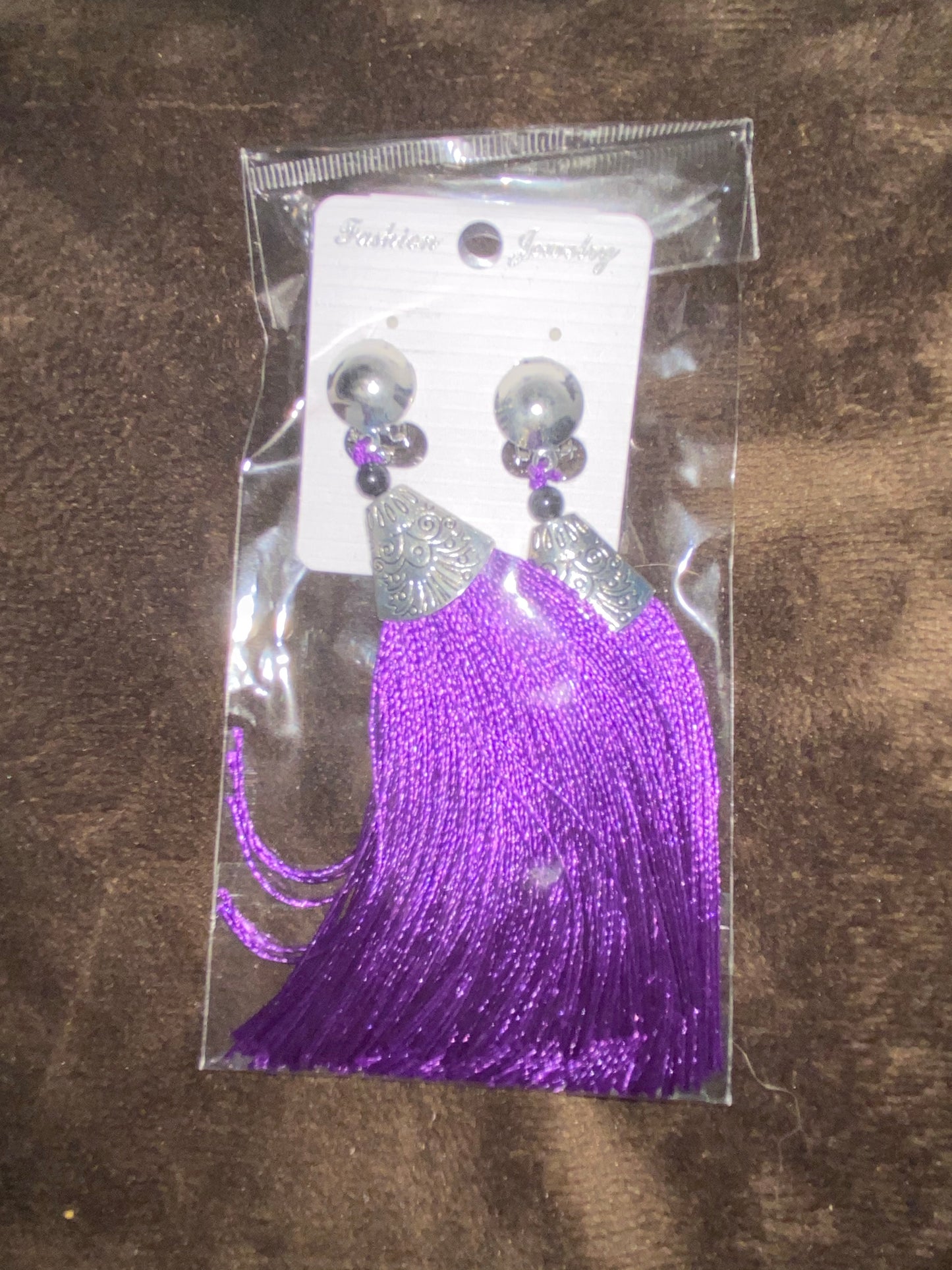 Clip-On Tassel Fringe Earrings