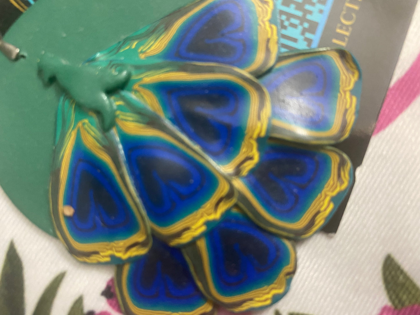 Hand Made Peacock Dangle Earrings