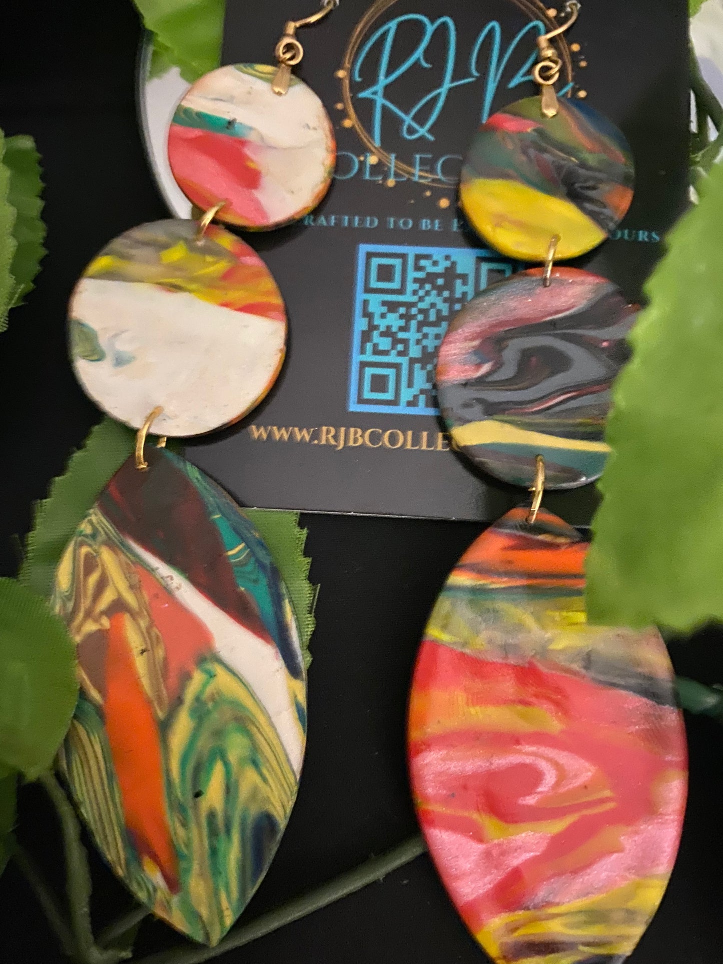 GLOW IN THE DARK Handmade Dangle Garden Greenery Earrings